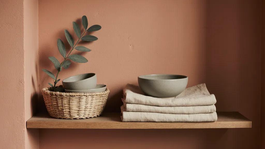A calm, tidy shelf